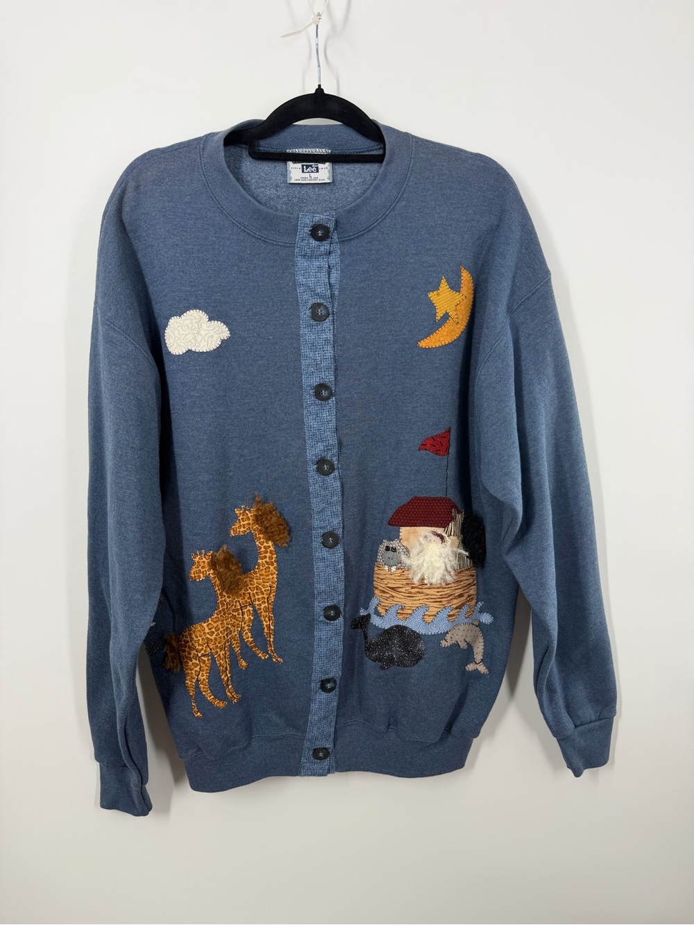 Vintage Lee Heavyweight Noah’s Ark Animal Button Down Sweatshirt